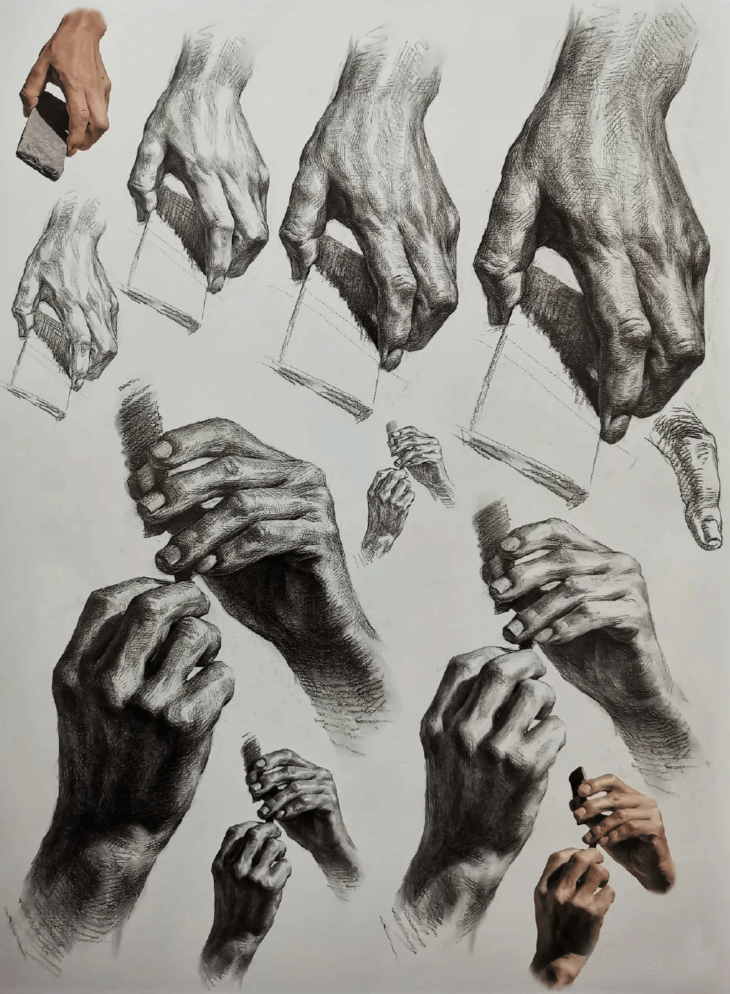 重慶美術(shù)集訓(xùn)同學(xué)，校考素描想拿高分，必須過“手”這一關(guān)！