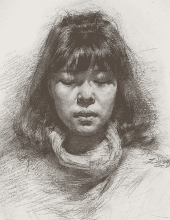 默寫素描頭像時，請看重慶美術培訓畫室美術生是如何合理刻畫衣物的？