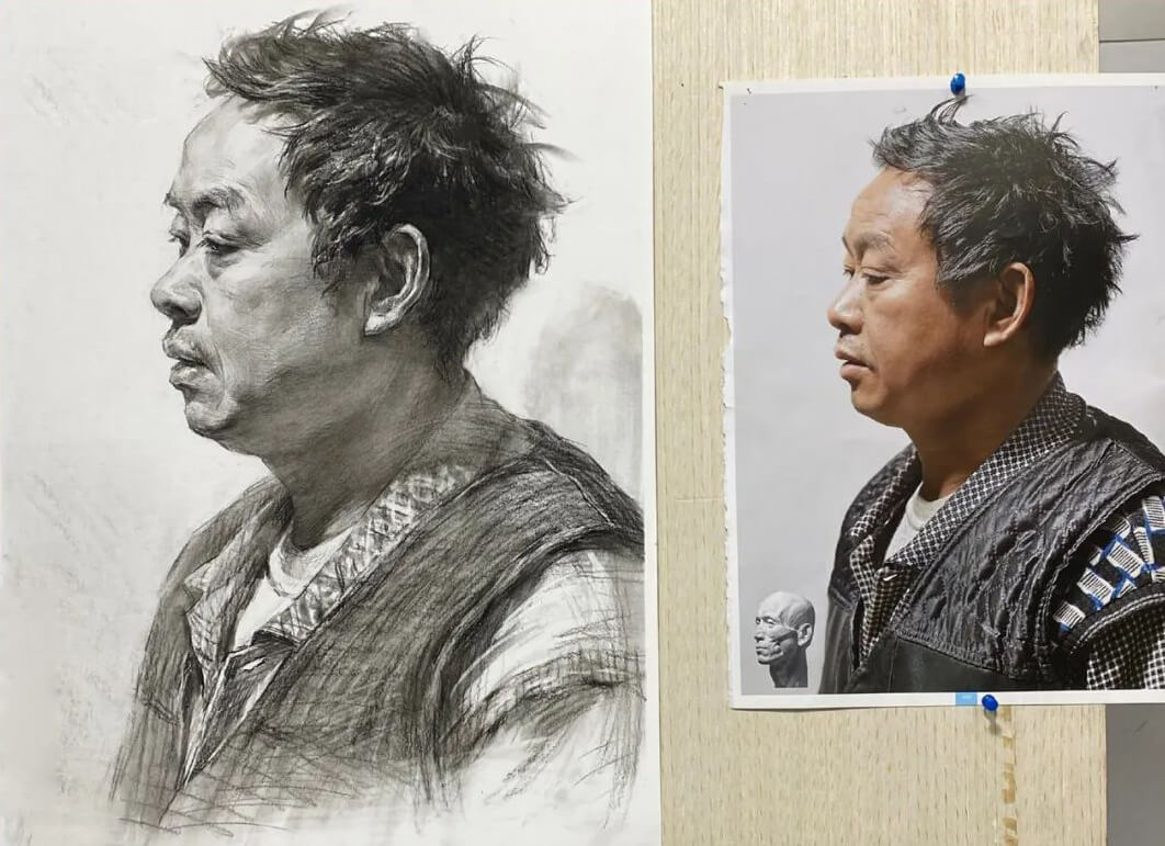 素描頭像高分卷是怎么畫出來的？重慶畫室帶你了解詳細繪畫過程！