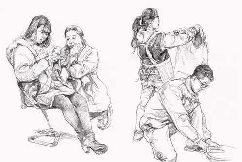 雙人速寫總是拿不到高分？重慶畫室分析這四種題型畫法！