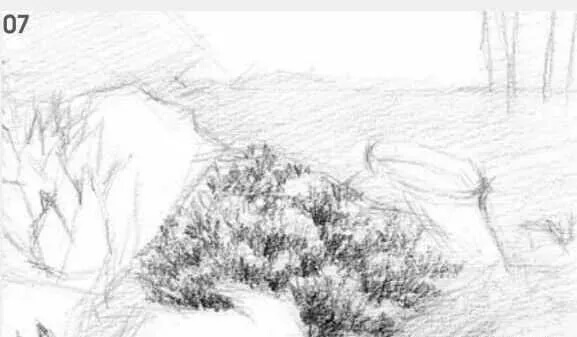 素描場景實(shí)操教程！花園一角怎么畫？重慶畫室學(xué)子看過來！圖八