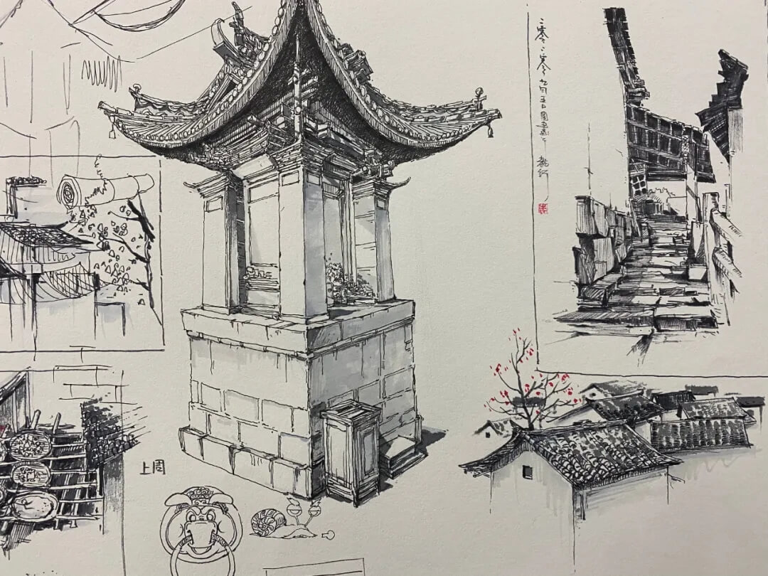 【重慶美術校考寒假特訓營】重慶龍行藝術線上寒假課程第三講：風景速寫基礎！圖十三