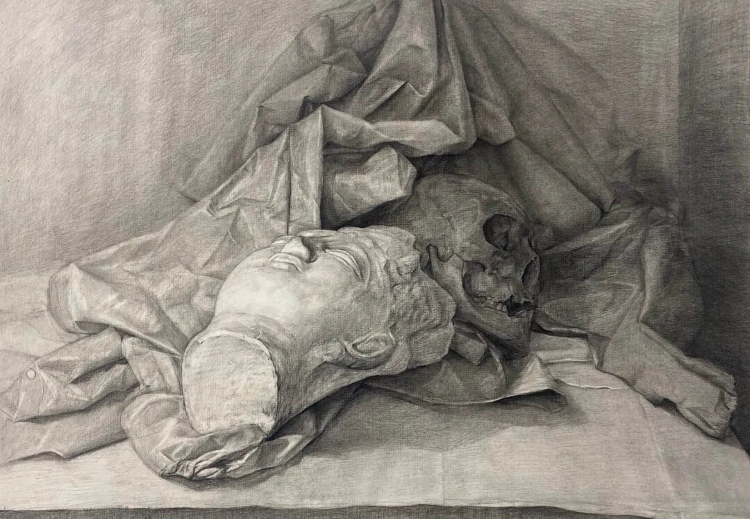 關于素描靜物中的虛實關系，重慶美術集訓畫室小龍來講幾點！圖二